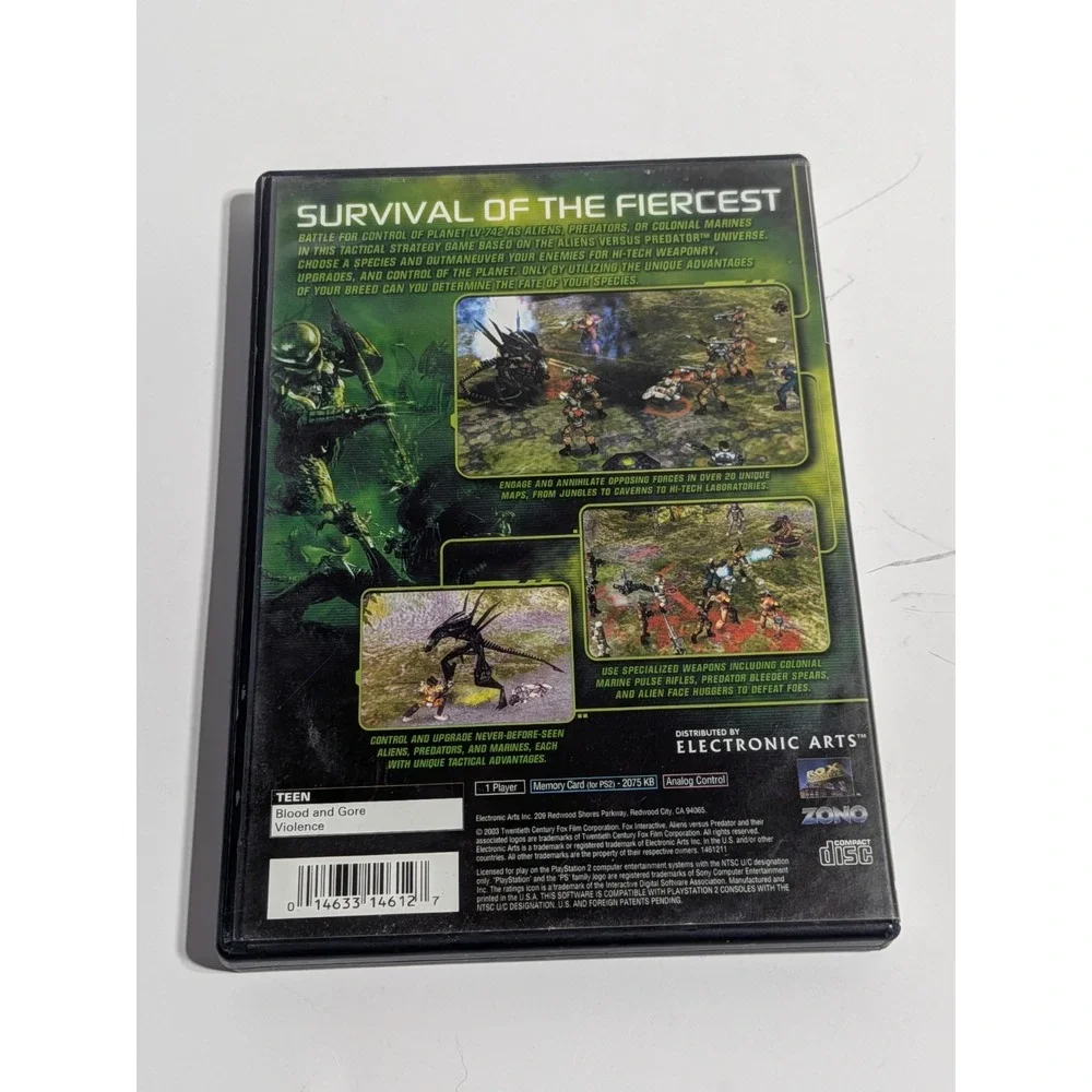 Aliens vs. Predator: Extinction (Sony PlayStation 2,‎ 2003)(CIB)